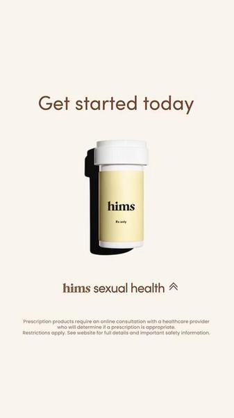 A clean, high-contrast product-centric advertisement featuring a singular prescription bottle against a solid, neutral background.
